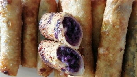 How To Make Ube Turon Malagkit With Cheese Ube Turon Malagkit With