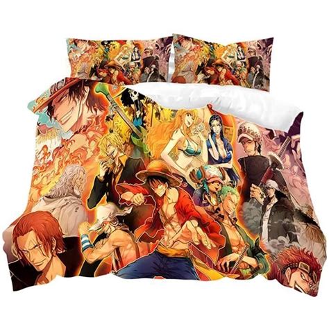 Housse De Couette One Piece Manga Luffy Zoro One Piece Anime Motif 3D