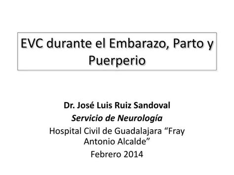 PPT EVC Durante El Embarazo Parto Y Puerperio PowerPoint