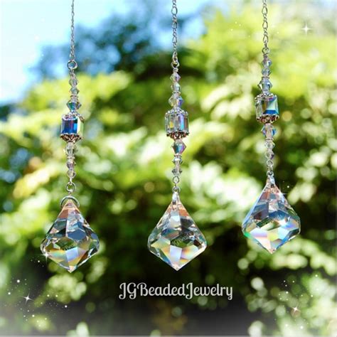 Diamond Swarovski Crystal Prism Suncatcher Jgbeads