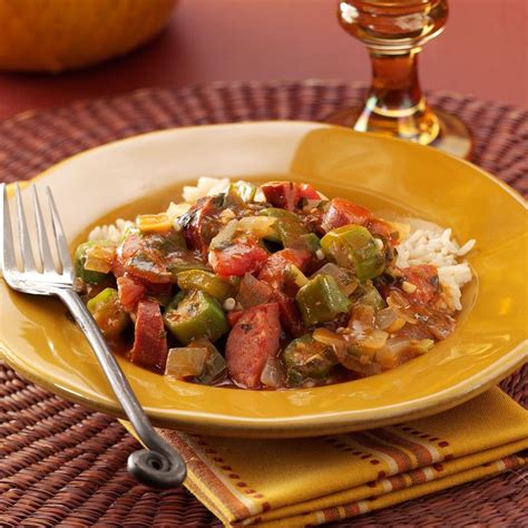 Bayou Okra Sausage Stew Recipe How To Make It Taste Of Home