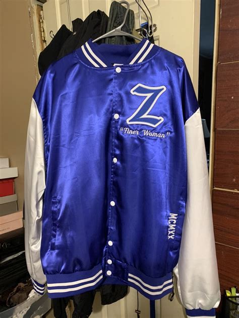 Pin By Felicia Palmore On Zeta Phi Beta Varsity Jacket Fine Woman