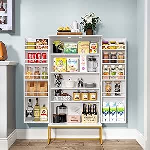 Amazon Artpower Kitchen Pantry Cabinet With Doors