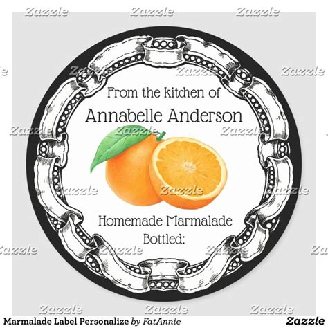 Marmalade Label Personalize Zazzle Personalized Labels Canning