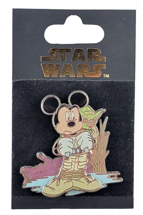 Disney Pin Star Wars Mickey Mouse As Luke Skywalker With Yoda