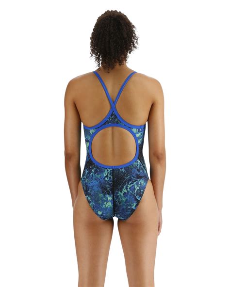 Tyr Women S Diploria Durafast Lite Diamondfit Swimsuit Blue Green Achivr