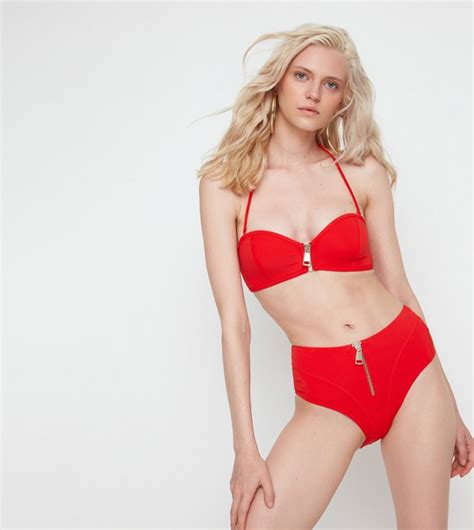 Buy Trendyol High Cut Bikini Brief In Red 6thStreet Saudi Arabia