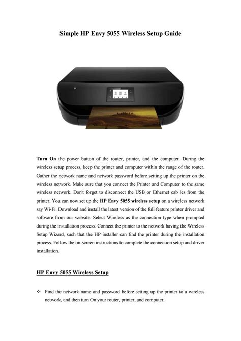 Simple HP Envy 5055 Wireless Setup Guide by printer setup - Issuu