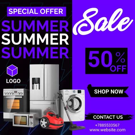 Summer Electronic Sale Poster Template Postermywall