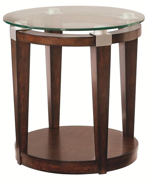 Hammary Solitaire 247 916 Contemporary Round Accent Table With Glass Top Hudson S Furniture