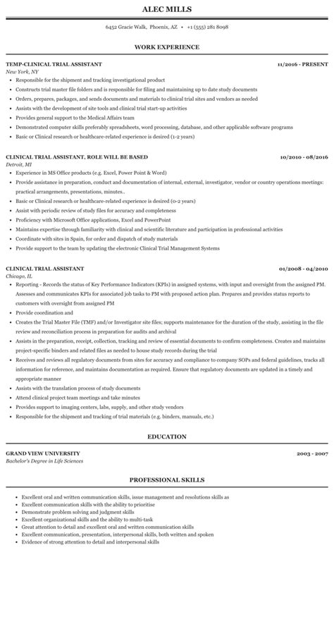 Cv For Clinical Research Coordinator