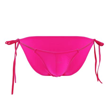 EOYWHK Mens Cotton Brief Cooling Ice Silk Bikini Tie Side G String T Back Thongs Briefs