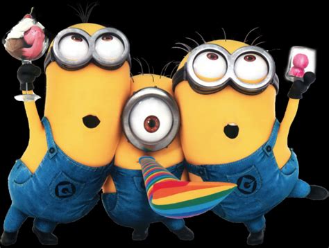 Download Three Minions Celebration | Wallpapers.com