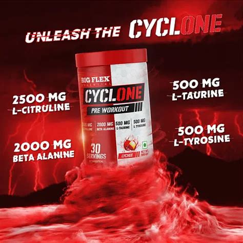 Bigflex Essential Cyclone Pre Workout Lychee 300gm