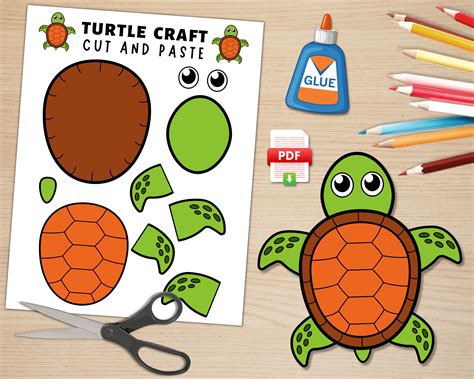 Sea Turtle Craft For Kids Sea Life Activities Ocean Animal Craft Cut