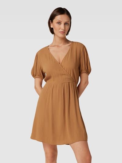 Vila Minikleid Aus Viskose Mit Allover Muster Modell Moashly Camel