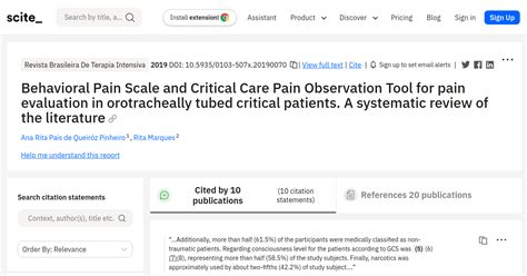 Behavioral Pain Scale and Critical Care Pain Observation Tool for pain ...