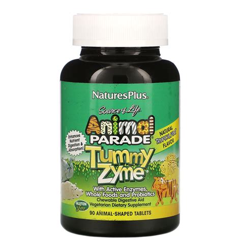 Nature's Plus Source of Life, Animal Parade, Tummy Zyme with Active ...