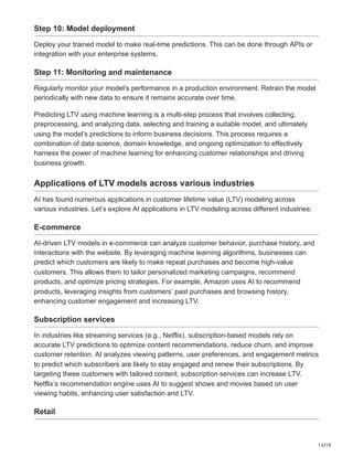 A Guide To Ltv Prediction Using Machine Learning Pdf