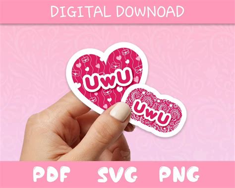 Uwu Stickers In 40 Uwu Emote Printable Stickers Artofit