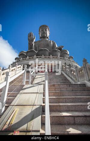 Estatua De Buda Tian Tan Asentado El Monasterio Po Lin Isla Lantau