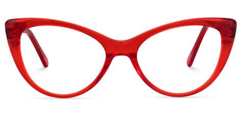 Red Cat Eye Eyeglasses Lens Beyond