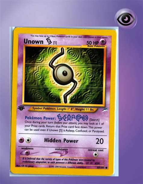 Unown 87 105 Neo Destiny First Edition TCG Coleccionistas