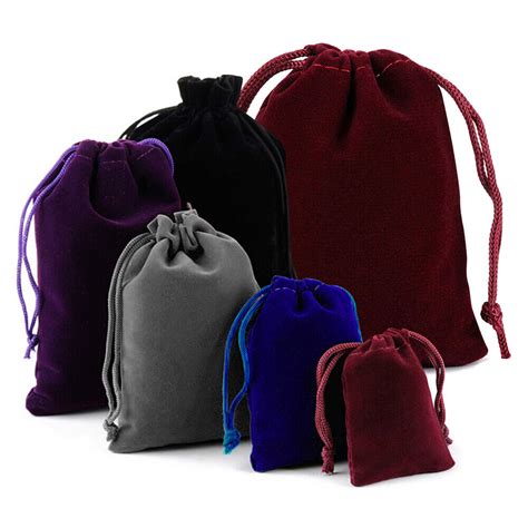 Velvet Drawstring Pouch Xmas Jewelry Baggie Ring Gift Bags