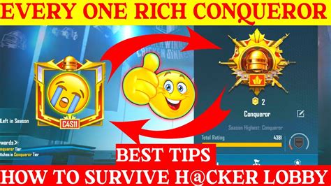 How To Survive Hacker Lobby In Conqueror Best Tips Solo Conqueror