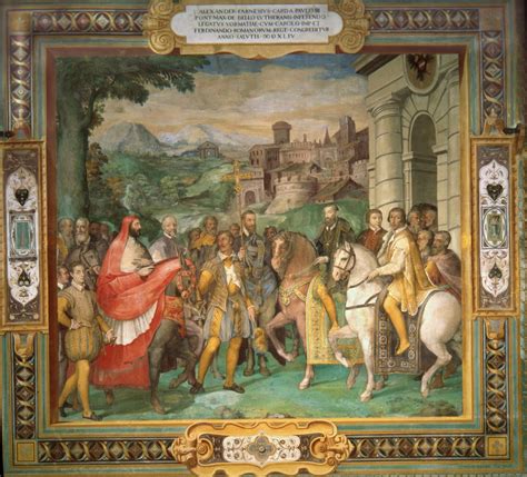 Das Treffen Von Kaiser Karl V Und Alessandro Farnese Im Jahr