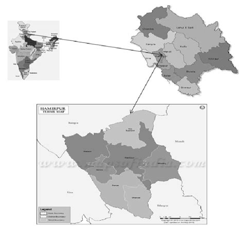 Location Of The Selected Study Sites At Hamirpur District Himachal