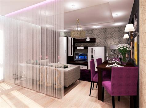 Зонирование комнаты с помощью штор: как разделить на две зоны, фото ...