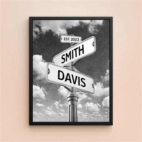 Asdg12s Custom Name Vintage Street Sign Canvas Poster Personalised