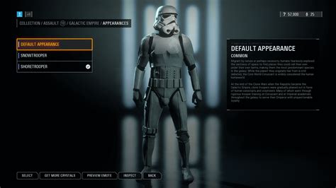 Appearances Star Wars Battlefront Ii Interface In Game