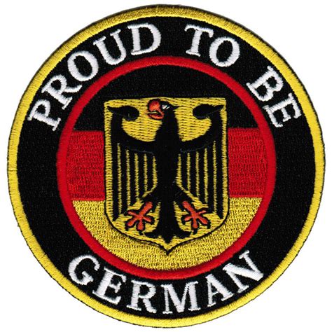 Proud To Be German Embroidered Patch Patchaddict