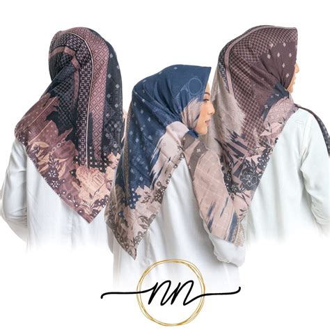 Hijab Voal Motif Art Premium Square Lasercut Jilbab Voal Motif Square