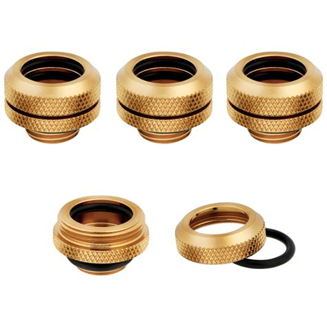 Corsair Hydro X Series Xf Hardline 14mm Od Fitting Four Pack — Gold