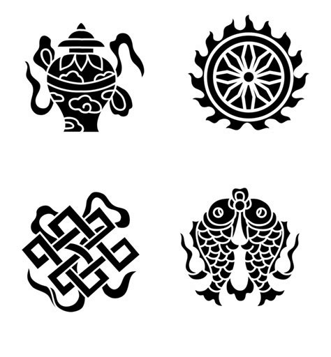 Buddhist Tattoo Png Image Buddhist Lucky Symbols Tattoo Clip Art Library