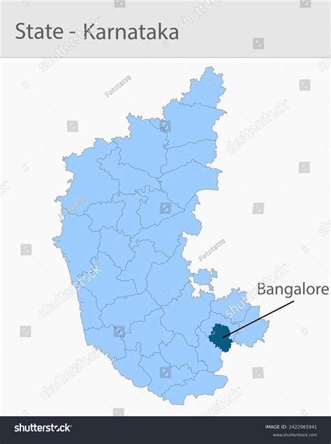 Bangalore Map Bangalore District Map Karnataka Royalty Free Stock