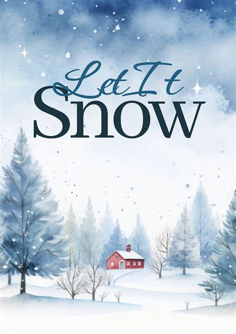 Let It Snow Poster Template Free Photo Rawpixel