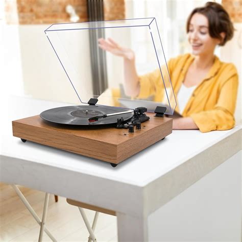 Tocadiscos Vintage De Velocidades Con Entrada Bluetooth Reproductor