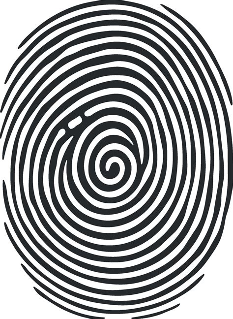 black and white fingerprint without background 40559285 Vector Art at ...