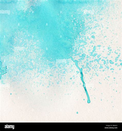 Light Abstract Blue Painted Watercolor Splashes Background Stock Photo