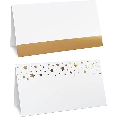 Amazon 100 Pack Gold Leaf Place Cards Golden Leaves Seating Name