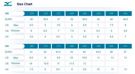 Mizuno Golf Shoes Size Chart - lunagruyere