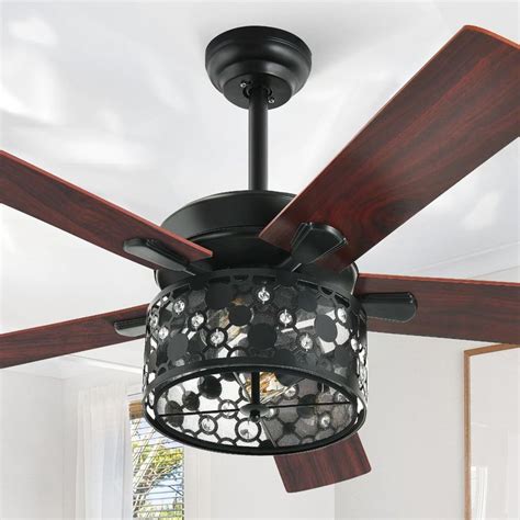 Yitahome Chandelier Ceiling Fans With Lights And Wall Switch Remote