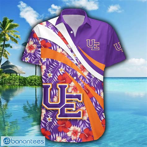 Evansville Purple Aces 3D Hawaiian Shirt Hibiscus Sport Style NCAA