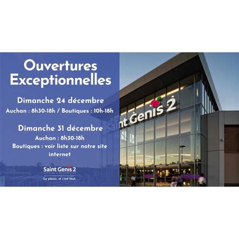 Ouvertures Exceptionnelles D Cembre Centre Commercial Saint Genis