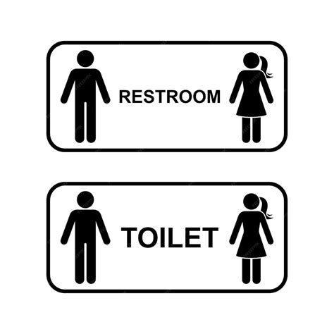 Значок туалета общественного туалета мужчина женщина векторная ...