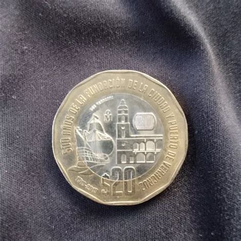 Moneda De 20 Pesos 500 Años De Fundación De Veracruz en venta en